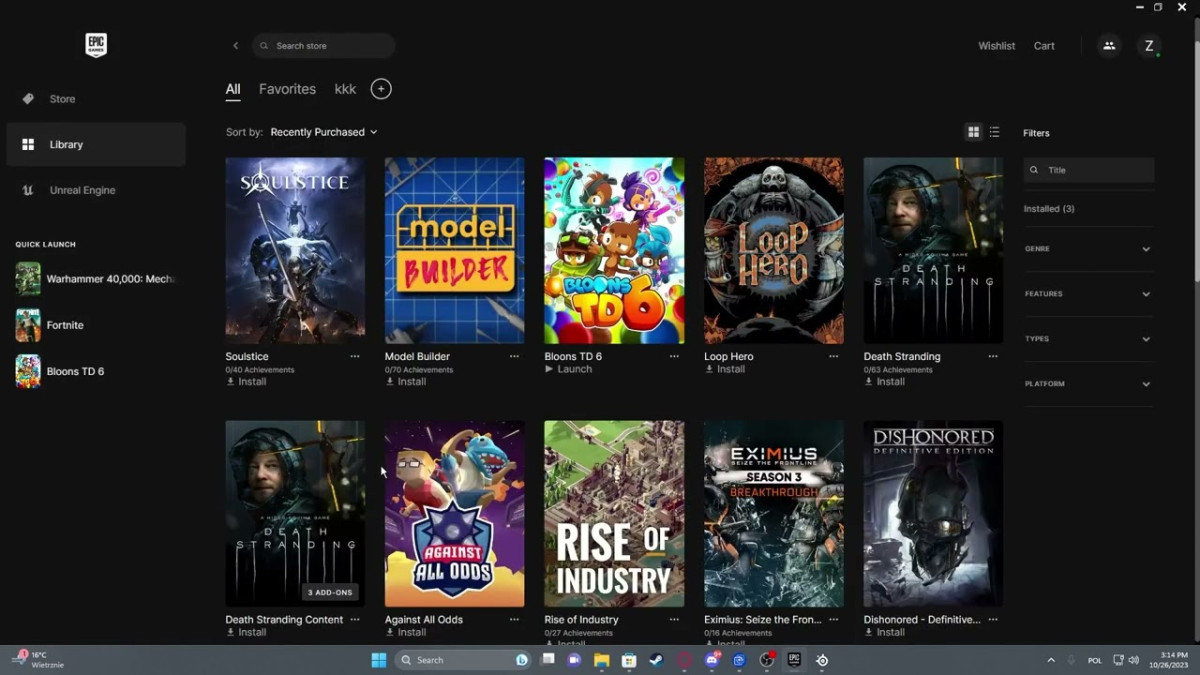 Epic is working on a 'ground-up rebuild' of its launcher that will be 5x faster