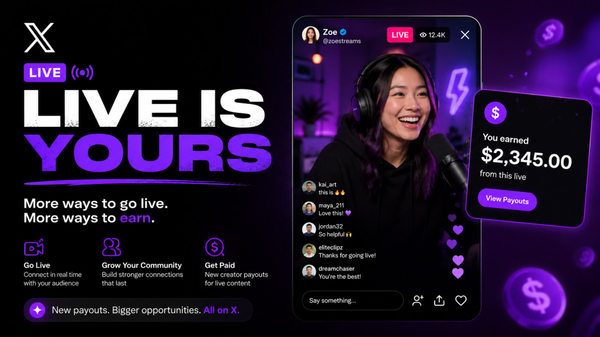 X is making a fresh push for live video with new creator payouts